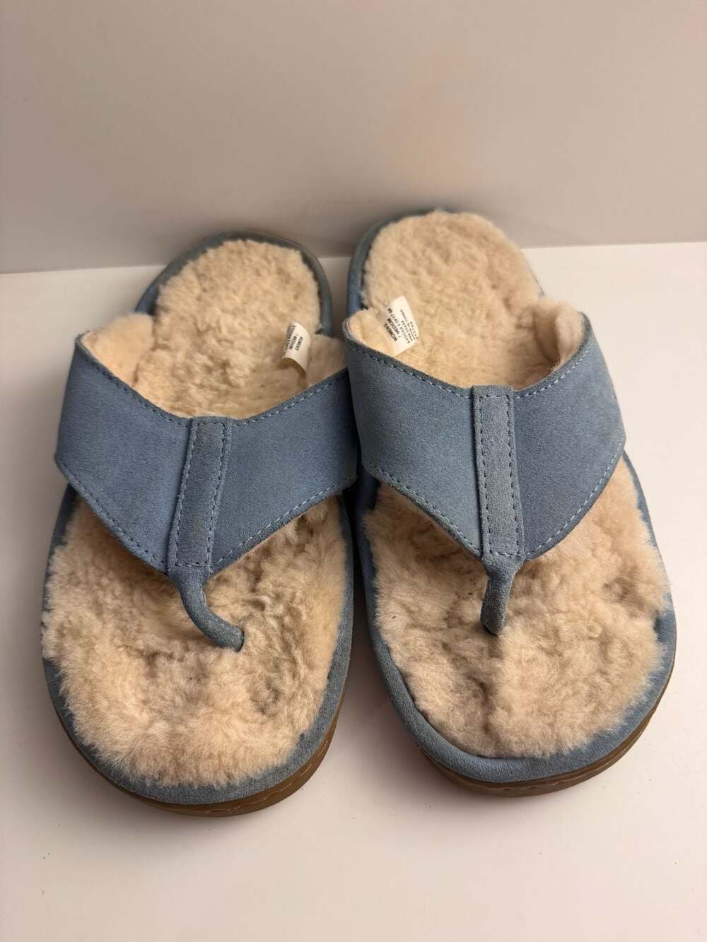 LL Bean Wicked Good Shearling Thong Sandal Size 7